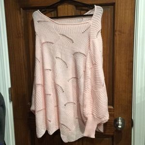 Pink lace shall/ long sleeve tee